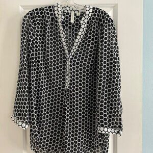 Women's Tacera Polka Dot Blouse, Size Large